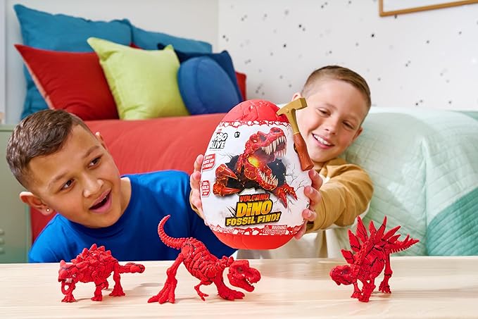 Robo Alive Volcano Dino Fossil Find Stegosaurus by ZURU Boys Age 5+ Dig and Discover, STEM -Excavate Prehistoric Fossils, Educational Toys, Great Science Kit Gift (Stegosaurus)