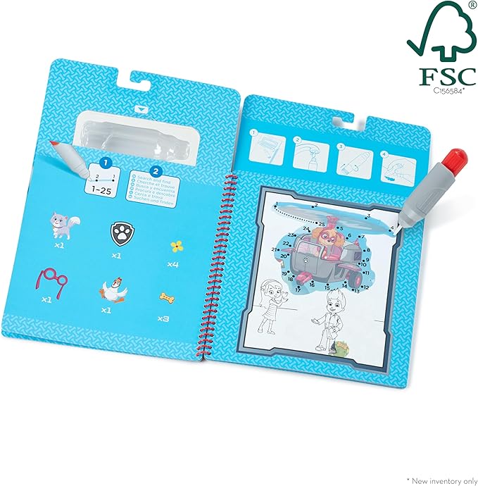 Melissa & Doug PAW Patrol Water Wow! Skye Water Reveal Travel Book Activity Pad | 3+ | Gift for Boy or Girl