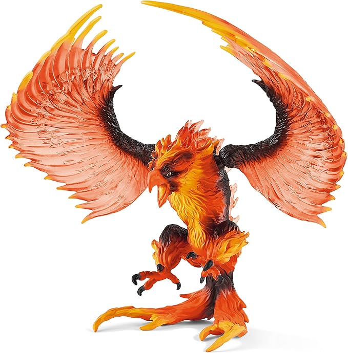 Schleich Eldrador , Lava Monster Mythical Creatures Toys for Kids, Fire Eagle Action Figure with Movable Wings, Ages 7+