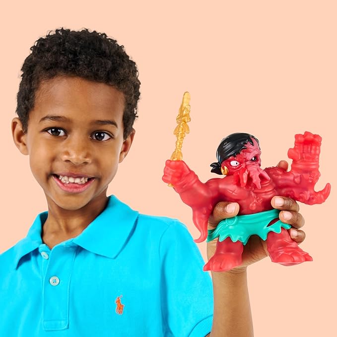Heroes of Goo Jit Zu Cursed Goo Sea | Super Squishy, Goo Filled Toy Graplock Action Figure Hero Pack | with Color Changing Face That Reveals His Curse | Stretch Him 3 Times His Size
