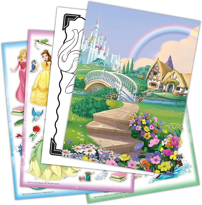 Disney Princess Create-A-Scene Sticker Activity Pad and Sticker Scenes 45650, Bendon