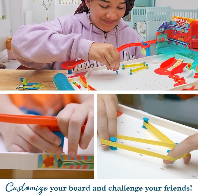 Thames & Kosmos Pinball Machine Maker STEM Experiment Kit Toy of the Year Finalist - Build a Reconfigurable Pinball Machine, Explore Physics, Force, Motion, Gravity, Simple Machines, Gumballs Included