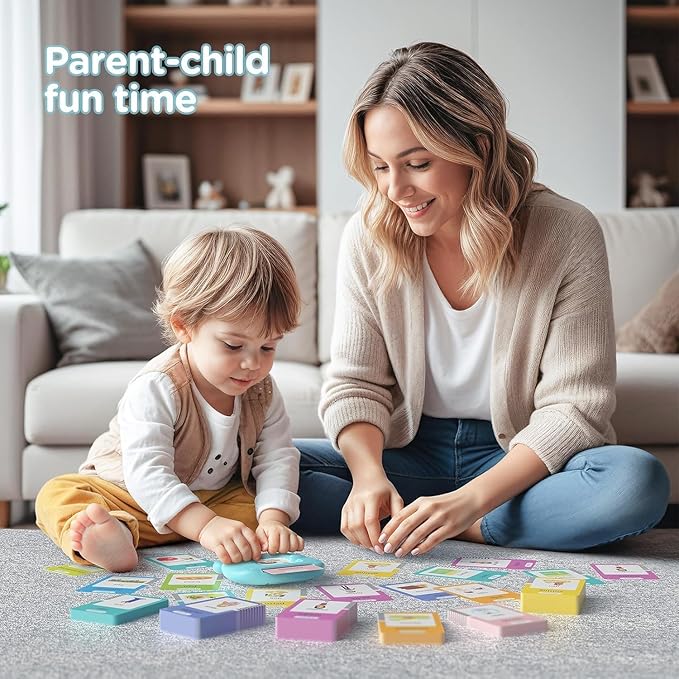 Spanish & English Talking Flash Cards for Toddler - 510 Sight Words Bilingual Learning Toys for Toddlers 3-6, 31 Themes with 3 Songs Autism Sensory Toys, Speech Therapy & Montessori Educational Gifts