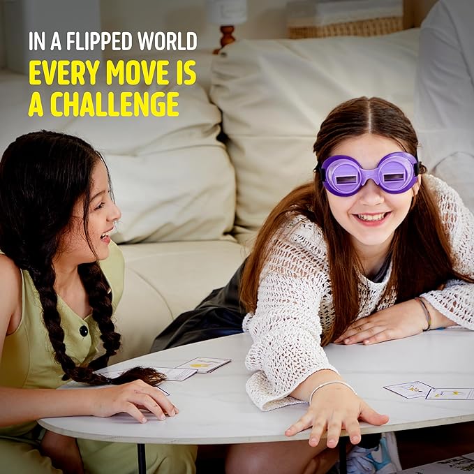 Upside Down Goggles Challenge FlipSight Family Game for Kids and Adults - Kid Games for Boys & Girls 8-12 - Gifts for 9 Year Old Boy - Fun Stuff - Funny Cool Family Night Party - Teen Toys for Kids