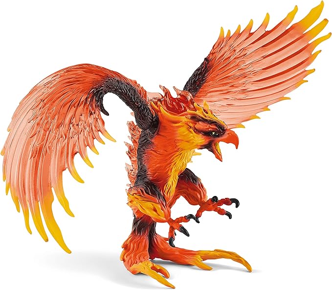 Schleich Eldrador , Lava Monster Mythical Creatures Toys for Kids, Fire Eagle Action Figure with Movable Wings, Ages 7+