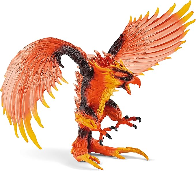 Schleich Eldrador , Lava Monster Mythical Creatures Toys for Kids, Fire Eagle Action Figure with Movable Wings, Ages 7+