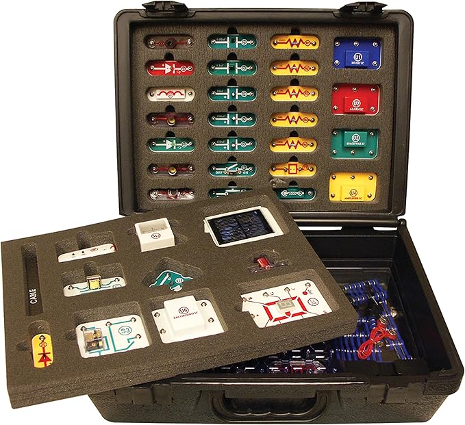 Snap Circuits Extreme SC-750R Electronics Exploration Kit + Student Training Program with Student Study Guide | Perfect for STEM Curriculum