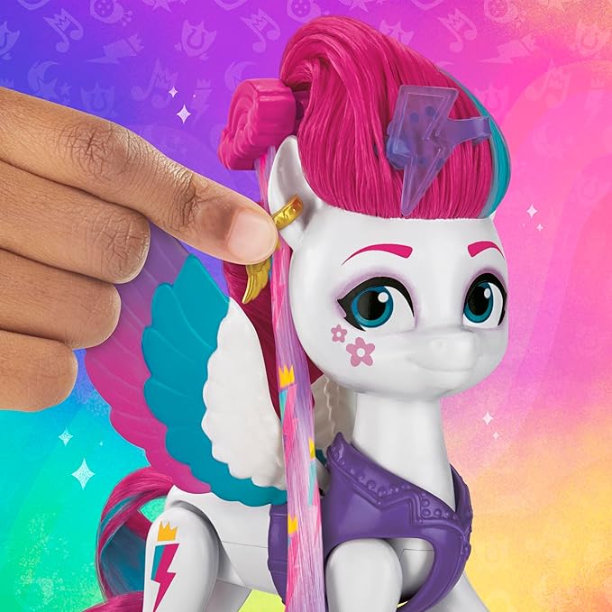 My Little Pony Toys Zipp Storm Style of The Day, 5-Inch Hair Styling Dolls with Fashions, Toys for 5 Year Old Girls and Boys