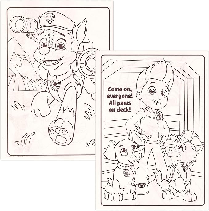 Nick Shop Paw Patrol Coloring Book Super Bundle Set - 2 Coloring and Activity Books, Over 50 Stickers and Mini Crayons