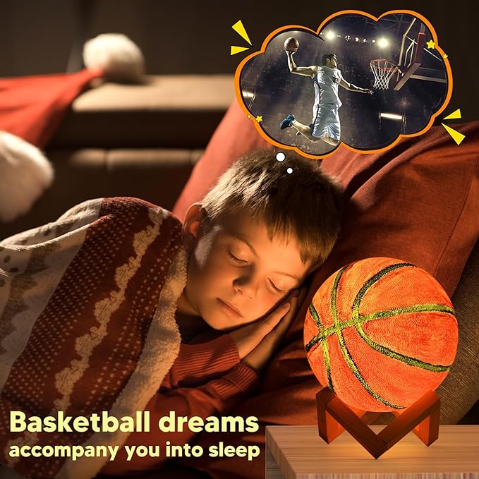 Paint Your Own Basketball Lamp Kit,16 Colors 5.9 Inch DIY 3D Basketball Night Light,Arts and Crafts for Kids Ages 4-12,Art Supplies for Kids Girls Boys Birthday Gifts