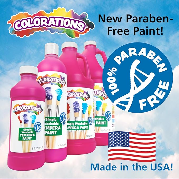 Colorations Washable Finger Paints, Black, Non-Toxic, Creamy, Vibrant, Kids Paint, Craft, Hobby, Fun, Art Supplies, Young kids, finger painting, hand painting, 16 oz.
