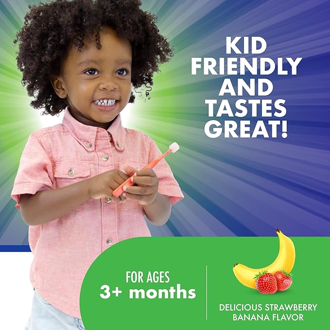 Brilliant Oral Care Kids Fluoride Free Toothpaste, Spry Gel with Xylitol, Strawberry Banana Flavor for Ages 3+ Months, 2 fl oz, 2 Pack