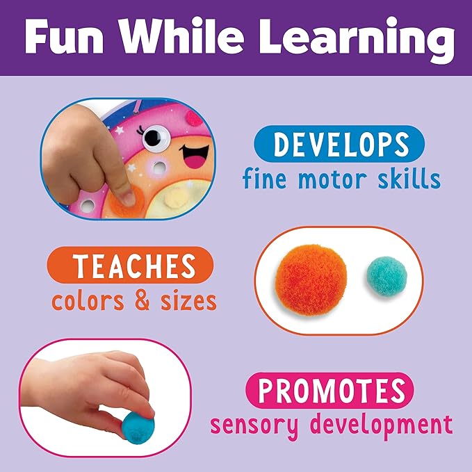 Creativity for Kids Pom Pom Pictures: Magical - Rainbow and Unicorn - Preschool and Toddler Crafts, Gifts for Ages 3+