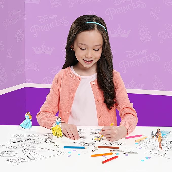 Shrinky Dinks Disney Princesses Kit, Includes 15 Shrinky Dinks, Arts and Crafts for Kids, Kids Toys for Ages 5 Up by Just Play