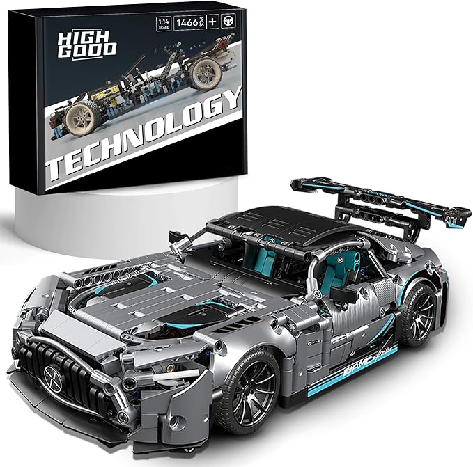 Racing Car Building Kit for Adults,1:14 MOC Super Sports Car Building Blocks Construction Sets, Buildable Supercar Model for Kids Gift Giving or Collection(1466pcs)