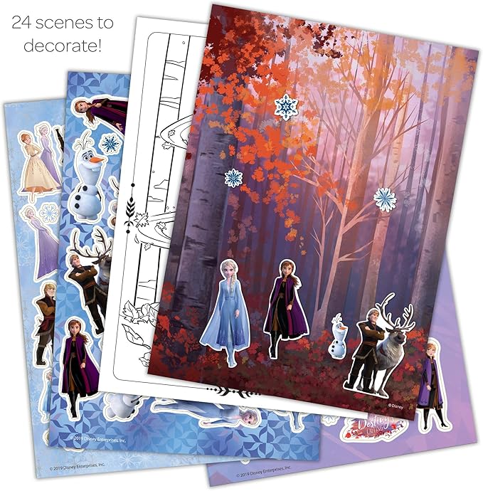 Disney Frozen 2 Create-a-Scene Sticker Pad and Sticker Scenes 46033, Multicolor