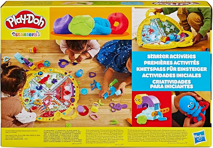 Play-Doh Fold & Go Playmat Starter Set with 19 Accessories, Preschool Toys for 3 Year Old Girls & Boys & Up, Kids Arts & Crafts