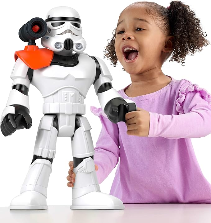 Fisher-Price Imaginext Star Wars Toy Stormtrooper XXL Figure, 16+ Inch Tall Poseable Character with Launcher for Kids Ages 3+ Years