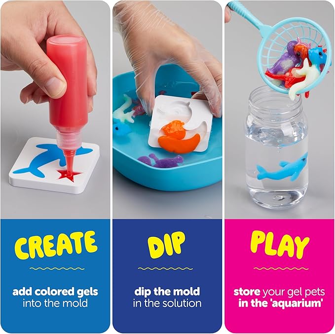 Dan&Darci Aqua Fairy Water Gel Kit for Kids - Magic Elf Toy Kits - Waters Pets - DIY Squishy Maker Set - Craft for Kids - Make Your Own Squishies Toys Crafts - Christmas Gifts for Boys & Girls