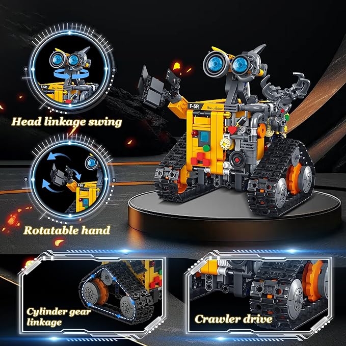 Robot Building Kit, App & Remote Control Robot Toys for Kids, 4 in 1 High-Tech Remote Control Building Block Robot, Creative Gift for Aged 6 7 8 9 10 11 12+ Kids Boys & Girls