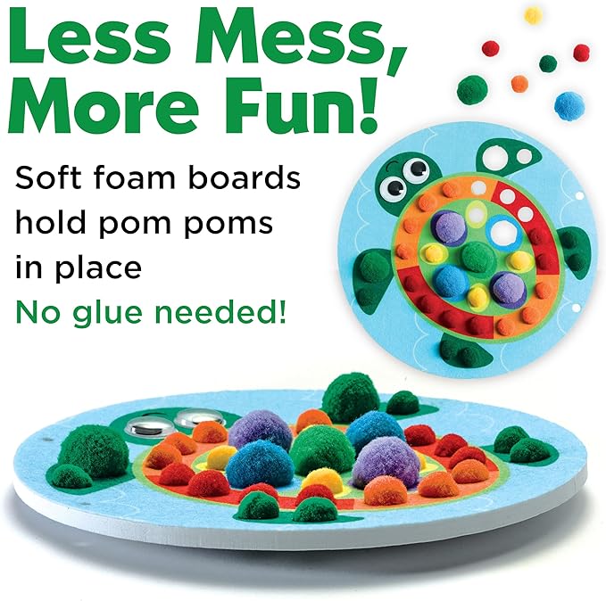 Creativity for Kids Pom Pom Pictures: Animals - Preschool Learning Activities, Sensory Toys for Toddlers, Toddler Arts and Crafts for Ages 3-5+