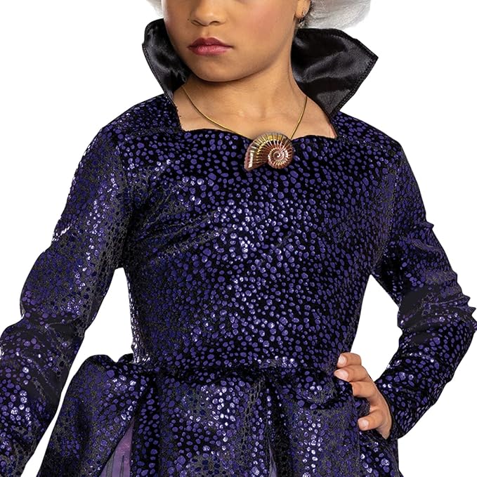 Ursula Costume for Kids, Deluxe Official Disney The Little Mermaid Live Action Costume with Accessories
