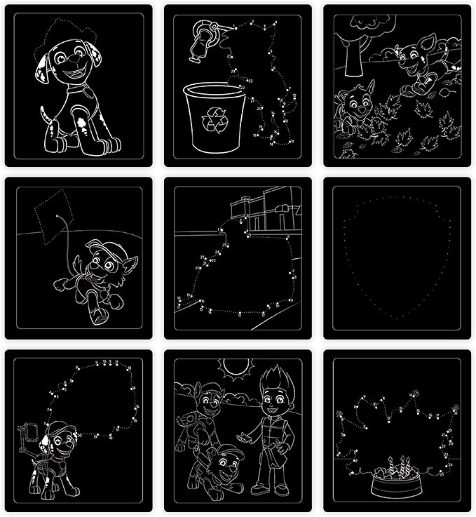 Melissa & Doug PAW Patrol Scratch Art 3-Pack – Chase, Skye, Marshall Color Reveal Travel Activity Pads - Reverse