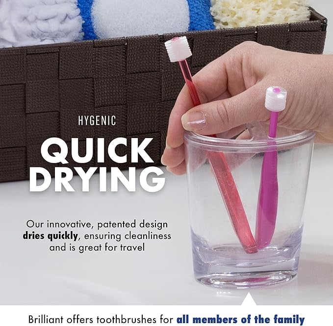 Brilliant Oral Care Child Toothbrush with Soft Bristles and Round Head, for a Kid Approved, Easy to Use All-Around Clean Mouth, Ages 2-5 Years, Sky Blue, 1 Pack