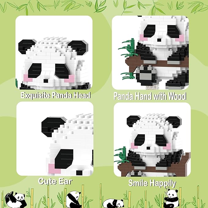 Mini Building Blocks- Hanging Panda, Party Favors- Micro Blocks Panda Toy for Kids 6 7 8 9 10+, Mini Blocks Building Sets for Adults, Easter/Birthday for Boys and Girls(463PCS)