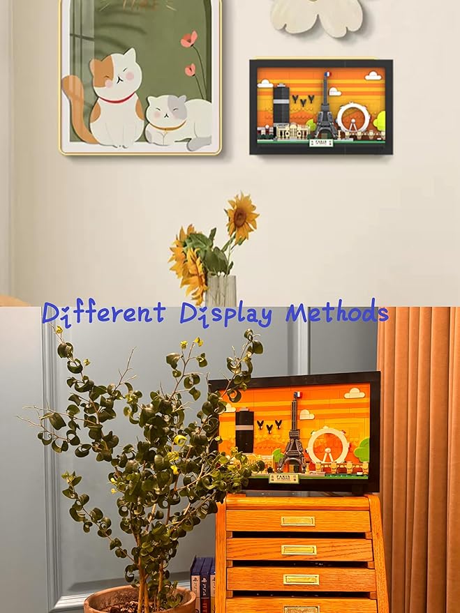 TUTU&LELE Postcard Paris, 3D Wall Art Craft Kit, Wall Art Architecture Skyline Model Kit, Office Home Décor, Architecture Building Blocks for Adults and Kids (598Pieces)