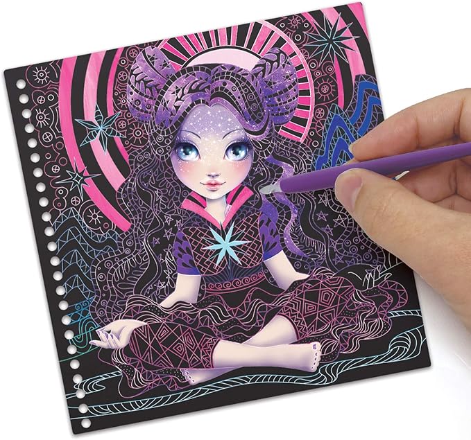 Nebulous Stars Zen Scratch and Sketch – Scratch Art Book for Kids – Perfect No-Mess Creative Craft