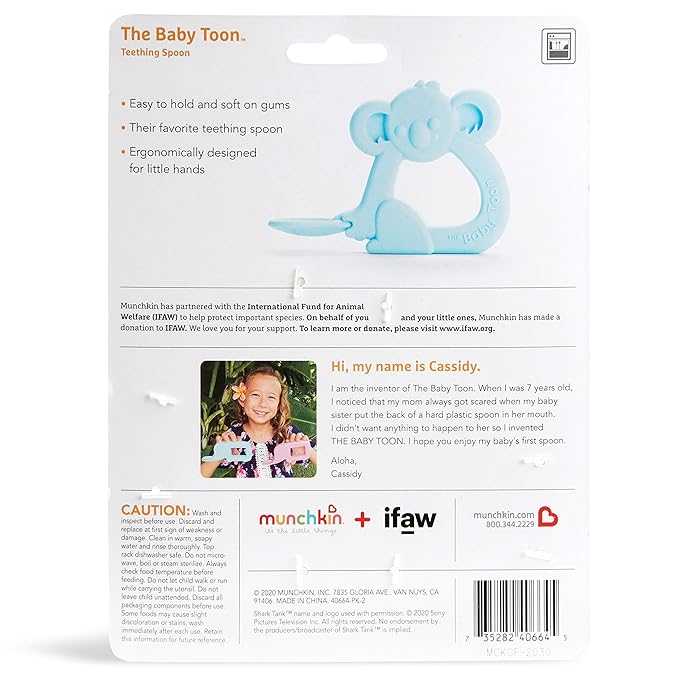 Munchkin® The Baby Toon™ Silicone Teether Spoon, Koala (As Seen On Shark Tank)
