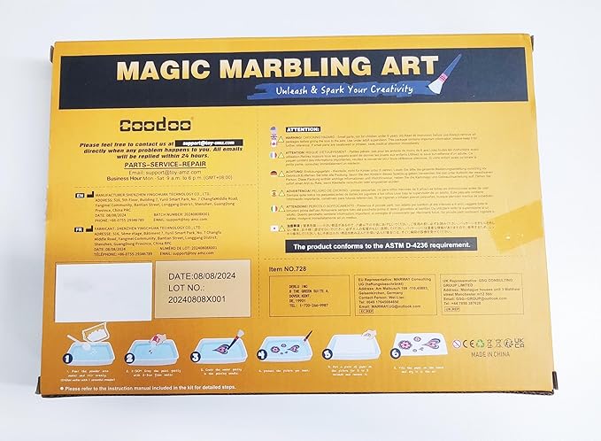 Water Marbling Paint for Kids - Arts and Crafts for Girls & Boys Crafts Kits Ideal Gifts for Kids Age 3-5 4-8 8-12