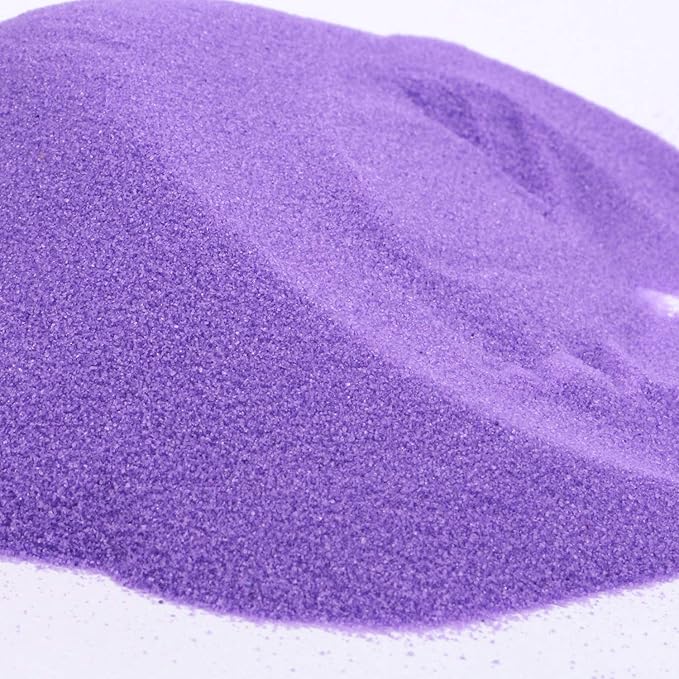 Shiny Stone Colorful Sand,Rainbow Sand,Art Sand,Colored Sand,Craft Sand,Decorative Wedding Vibrant Sand, 40 Colors 250g/0.55lb/8.81oz for Kids Creativity Wedding Succulent Terrarium Vase (Purple)