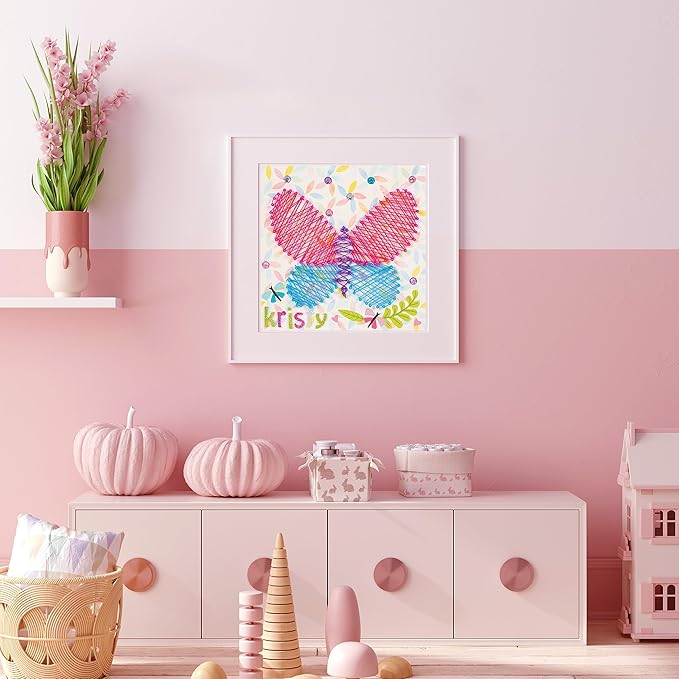 Creative Kids String Art Kit for Kids Age 6+ | 4 Fun Projects in 1 String Art Craft Kit Flower, Heart, Rainbow & Unicorn | String Art Kids Birthday Gifts for Girls & Boys