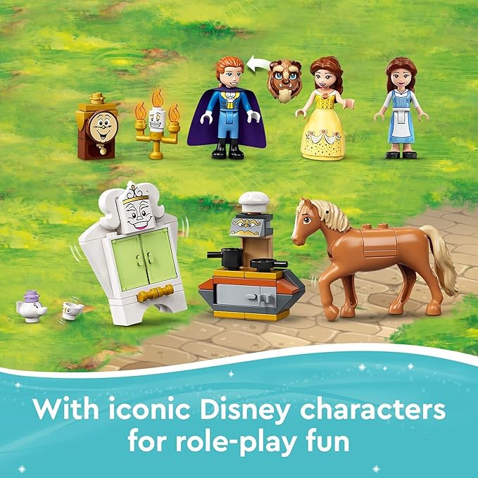 LEGO Disney Belle and The Beast’s Castle 43196 Building Toys from The Beauty and The Beast Movie with Horse Toy, Plus Princess & Prince Mini Dolls