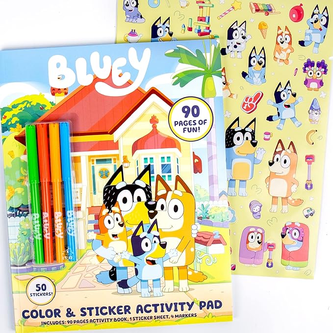 Bluey Coloring & Activity Book Coloring Book Activity for Kids Ages 3 & Up – Includes Stickers for Kids