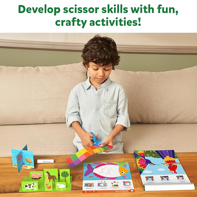 Skillmatics Art & Craft Activity Kit - Snip, Snip Animals, Develop Scissor Skills, Child Safe, TikTok Viral Sensation, Fun & Creative, Gifts for Girls & Boys Ages 3, 4, 5, 6, 7