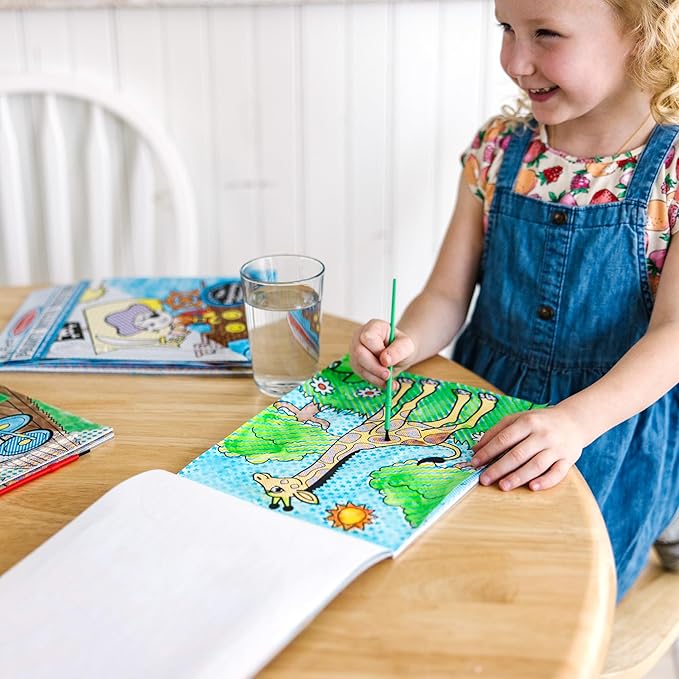 Melissa & Doug My First Paint With Water Activity Books Set - Animals, Vehicles, and Pirates - FSC Certified