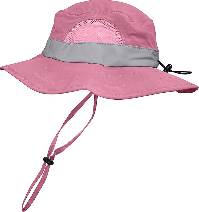 Multi-Piece Set Cargo Vest with Reflective Safety Straps, 1 8x21 Magnification Binoculars and Safari Hat for Boys and Girls (Small/Medium, Pink Vest, Pink Vest and Pink Binocular)
