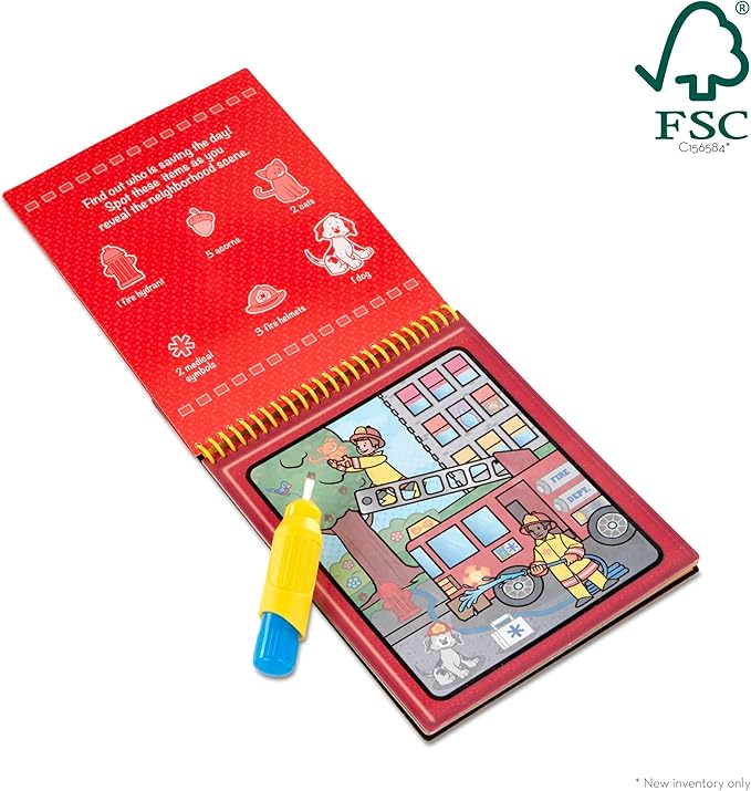 Melissa & Doug On the Go Water Wow! Reusable Water-Reveal Activity Pad - Vehicles - FSC Certified