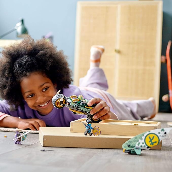 LEGO NINJAGO Lloyd’s Jungle Chopper Bike 71745 Building Kit; Ninja Bike Toy Featuring NINJAGO Lloyd and NYA Minifigures, New 2021 (183 Pieces); Top Toy for Kids Who Love Action-Packed Creative Play