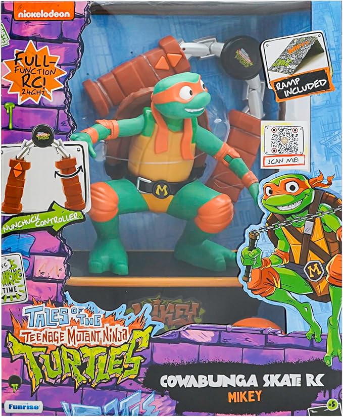 Teenage Mutant Ninja Turtles Mikey Cowabunga Skate RC - Imitates Real Skate Tricks - Toys and Gifts for Children Ages 5+
