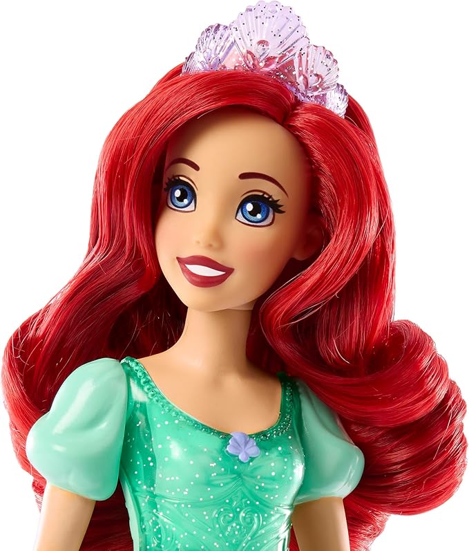 Mattel Disney Princess Toys, Ariel Fashion Doll, Sparkling Look with Red Hair, Blue Eyes & Tiara Accessory, Inspired by The Little Mermaid Movie
