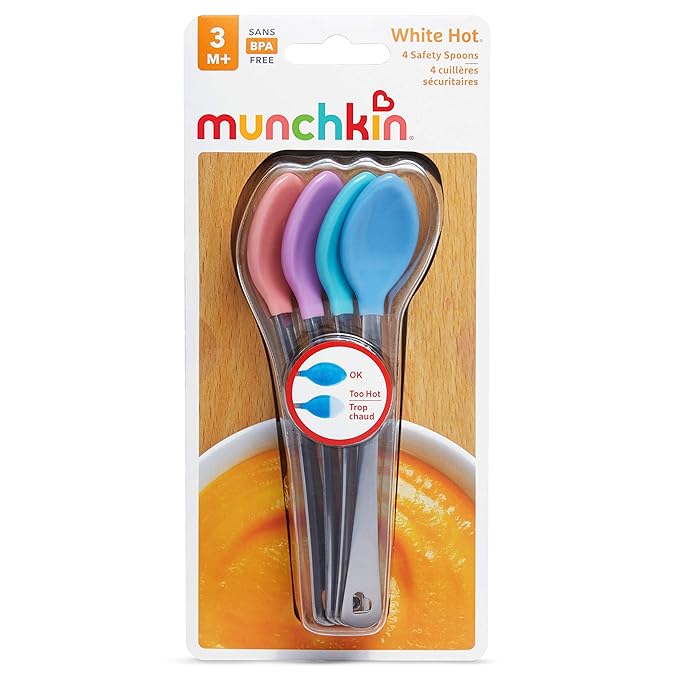 Munchkin® White Hot® Safety Baby Spoons, 4 Pack