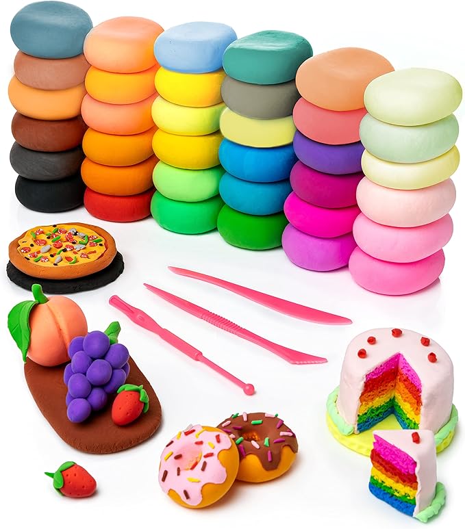 Artsity Air Dry Clay, 36 Color Modeling Set with 3 Sculpting Tools, Magic Foam Clay for Kids and Adults, Gift for Boys and Girls