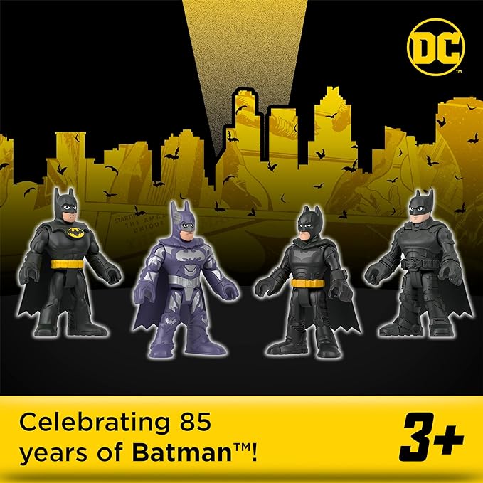 Fisher-Price Imaginext DC Super Friends Batman Toys 85th Anniversary Collection Movie Figure Set for Adult Fans & Preschool Kids Ages 3+ Years