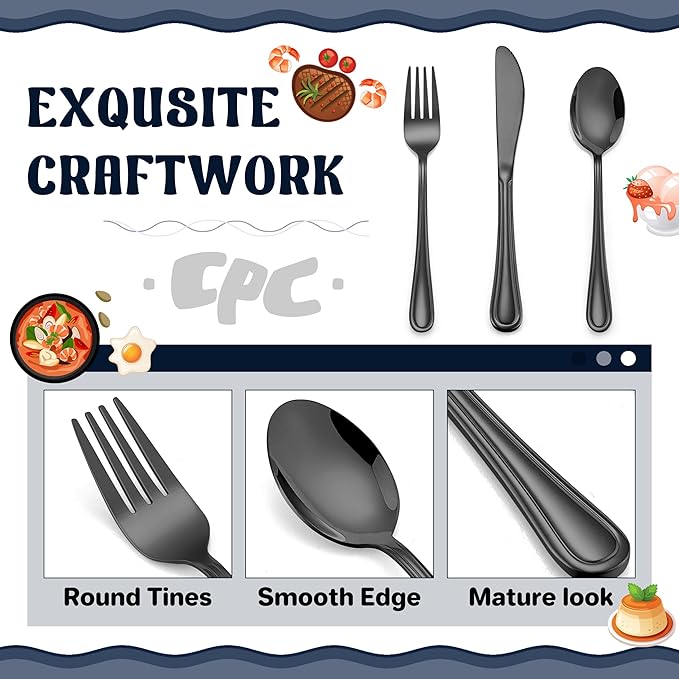 HaWare 12-Piece Kids Silverware, Stainless Steel Toddler Utensils Flatware Set, Preschooler Eating Utensils Includes 4 Spoons 4 Forks 4 Knives, Metal Children Cutlery for Home School, Mirror Finished