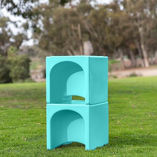 ECR4Kids Tri-Me 3-In-1 Cube Chair, Kids Furniture, Aqua
