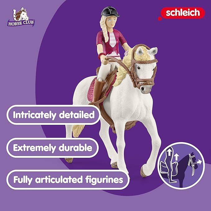 Schleich Horse Club — Sofia and Blossom 10 Piece Horse Club Play Set with Rider and Andalusian Mare, Horse Toys for Girls and Boys Ages 5-12